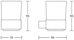 Mexen Adox Kubek Na Szczoteczki, Czarny - 7018238-70