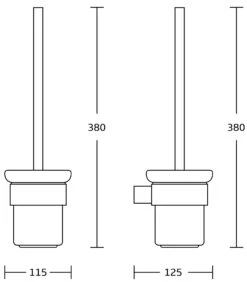 Mexen Adox Szczotka Toaletowa, Czarna - 7018250-70