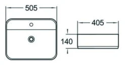 Mexen Alba Umywalka Nablatowa 50 X 40 Cm, Biała - 21955000