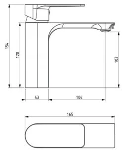 Mexen Alexa R40 Zestaw Wannowy, Czarny - 71203R40-70