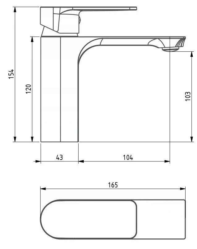 Mexen Alexa R40 Zestaw Wannowy, Czarny - 71203R40-70
