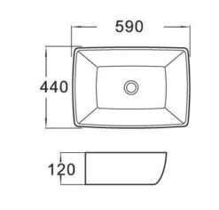 Mexen Ana Umywalka Nablatowa 59 X 44 Cm, Biała - 21095900