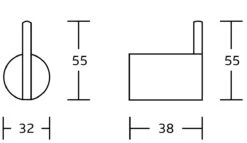 Mexen Aron Haczyk Na Ręcznik, Czarny/chrom - 7088135-07