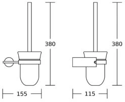 Mexen Aron Szczotka Toaletowa, Czarna - 7088150-70