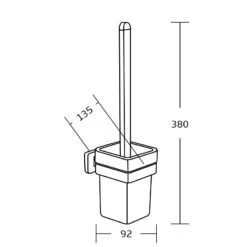 Mexen Asis Szczotka Toaletowa, Chrom - 7017650-00