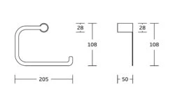 Mexen Base Wieszak Na Ręcznik, Chrom - 70882321-00