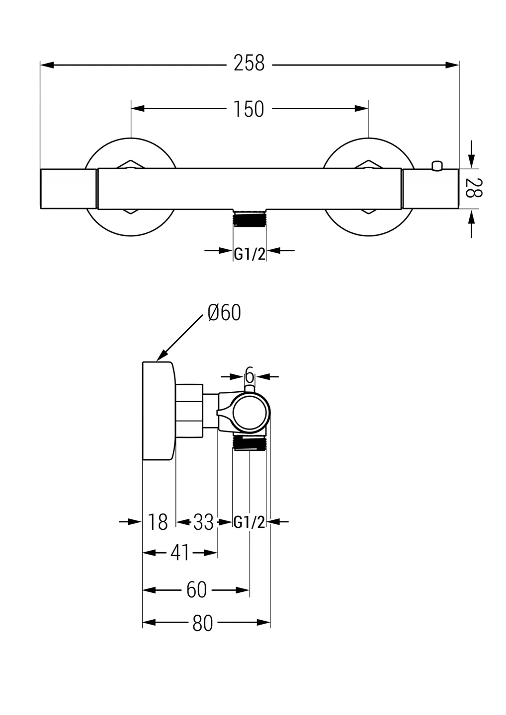 Mexen Carl Zestaw Prysznicowy Natynkowy Z Deszczownicą I Baterią Prysznicową Termostatyczną Slim, Czarny - 77105240-70 - obrazek 2