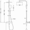 Mexen CQ22 Zestaw Wannowo-prysznicowy Z Deszczownicą I Baterią Termostatyczną, Chrom - 779102295-00