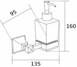 Mexen Dalia Dozownik Do Mydła, Czarny - 70173388-70