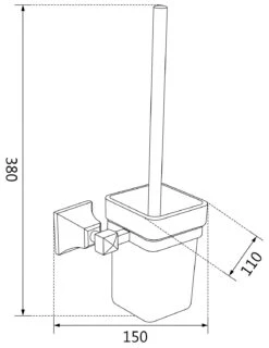 Mexen Dalia Szczotka Toaletowa, Chrom - 7017350-00