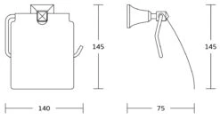 Mexen Dalia Uchwyt Na Papier Toaletowy, Chrom - 7017333-00