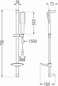 Mexen DB49 Zestaw Prysznicowy Suwany, Czarny/złoty - 785494584-57