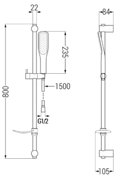 Mexen DF49 Zestaw Prysznicowy Suwany, Biały - 785494582-25
