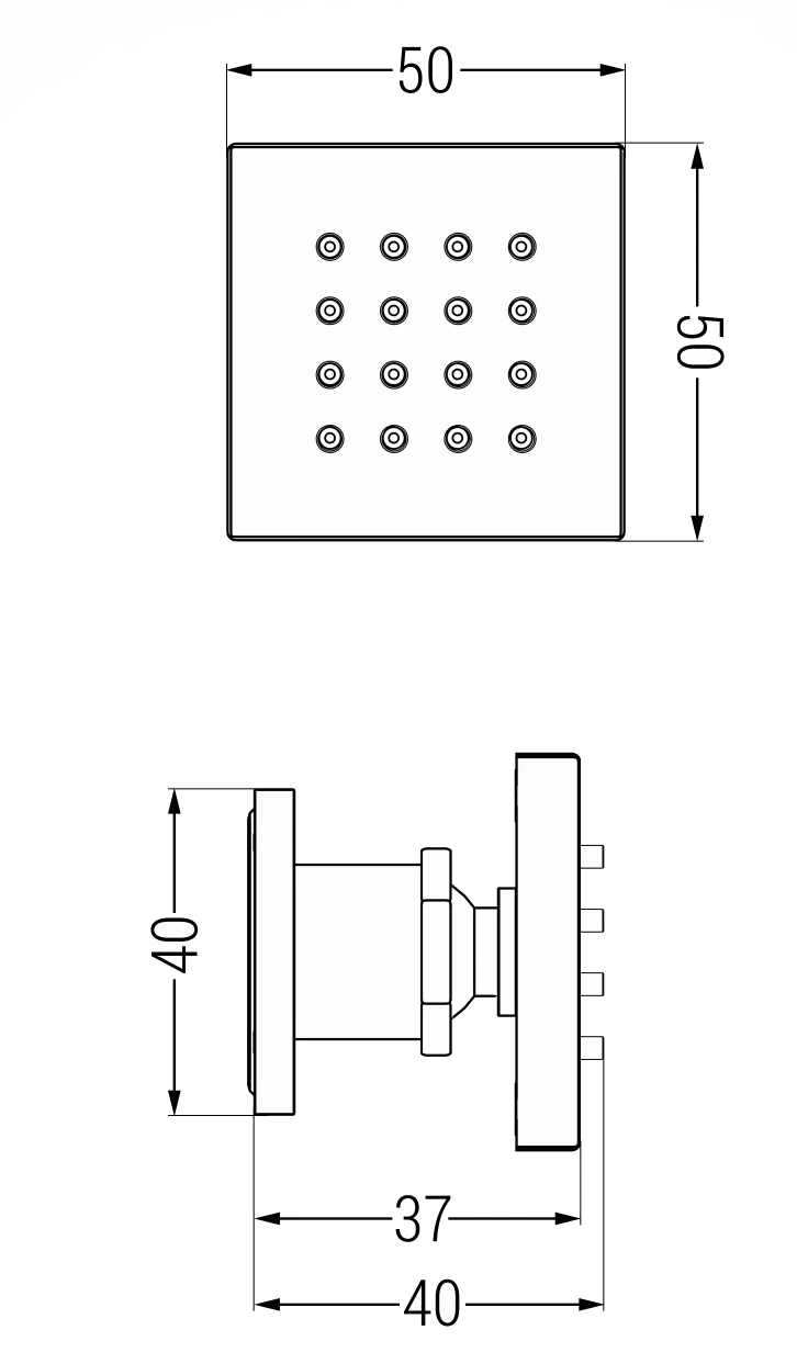 Mexen Dysza Boczna Natynkowa, Różowe Złoto - 79360-60 - obrazek 2