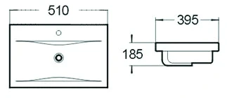 Mexen Emma Umywalka Wpuszczana W Blat 51 X 39 Cm, Czarna Mat - 25055185