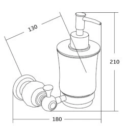 Mexen Estela Dozownik Do Mydła, Czarny - 7011540-70
