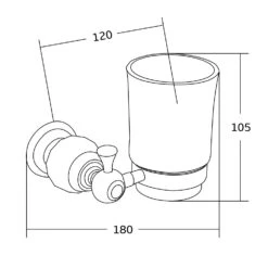 Mexen Estela Kubek Na Szczoteczki, Różowe Złoto- 7011538-60