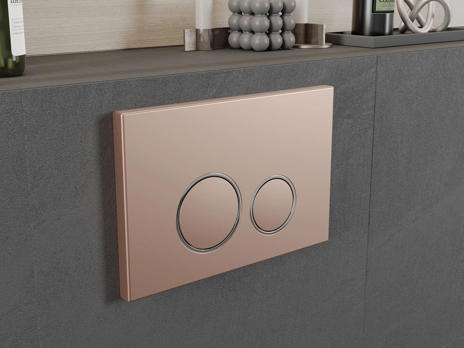 Mexen Fenix 05 Przycisk Spłukujący, Różowe Złoto - 600505 - obrazek 2