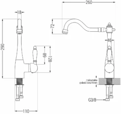 Mexen Fenix 06 Przycisk Spłukujący, Złoty - 600624