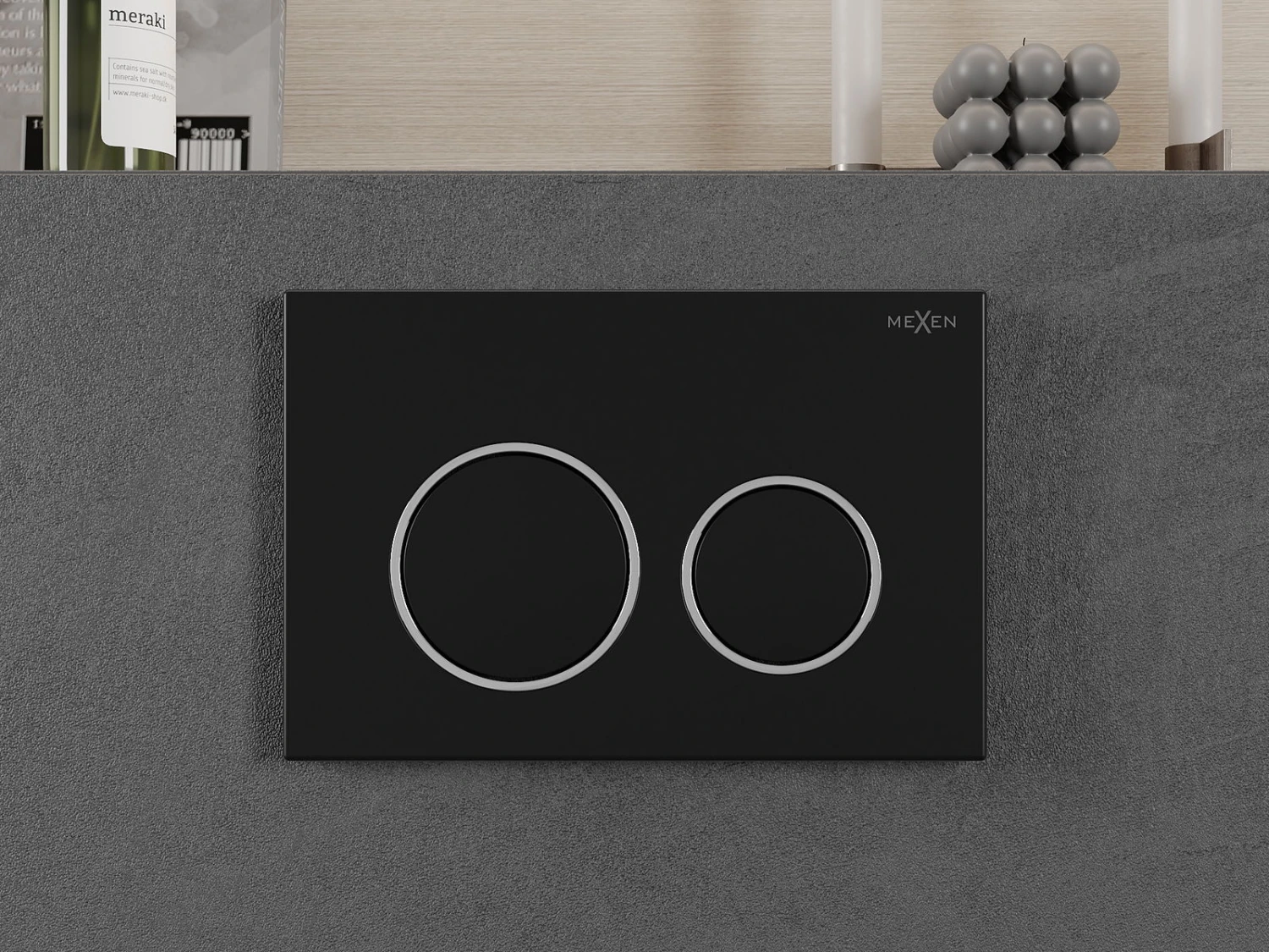 Mexen Fenix 07 XS Przycisk Spłukujący, Czarny - 600703