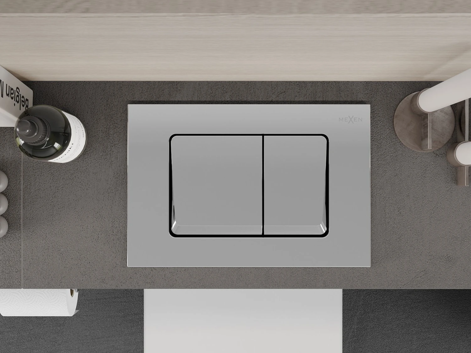 Mexen Fenix 10 XS Przycisk Spłukujący, Chrom Błyszczący - 601001 - obrazek 3