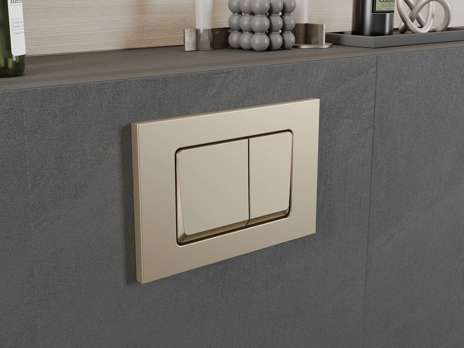 Mexen Fenix 10 XS Przycisk Spłukujący, Złoty - 601004 - obrazek 2