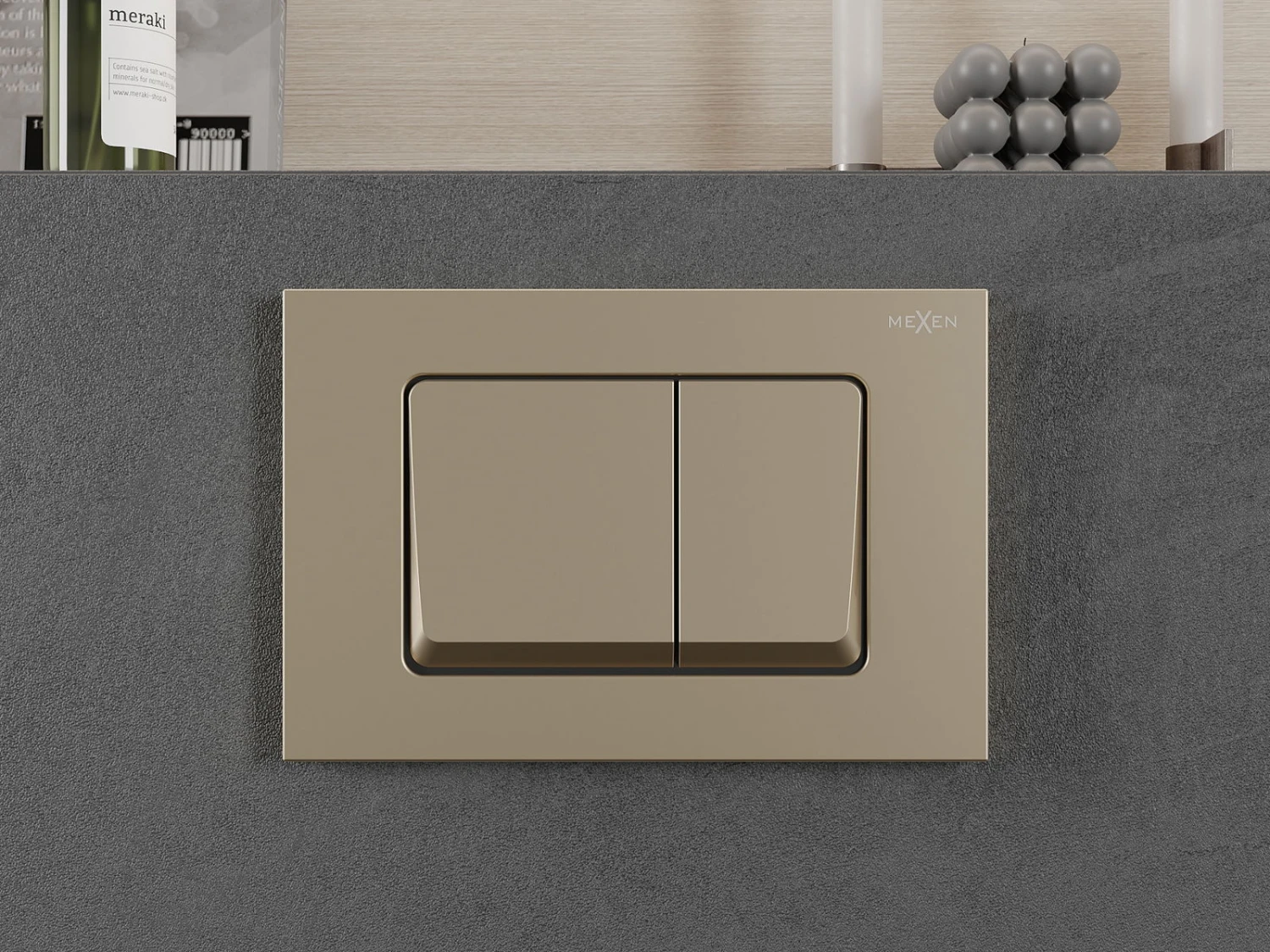 Mexen Fenix 10 XS Przycisk Spłukujący, Złoty - 601004