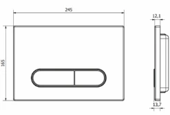 Mexen Fenix 11 Przycisk Spłukujący, Czarny Matowy - 601103