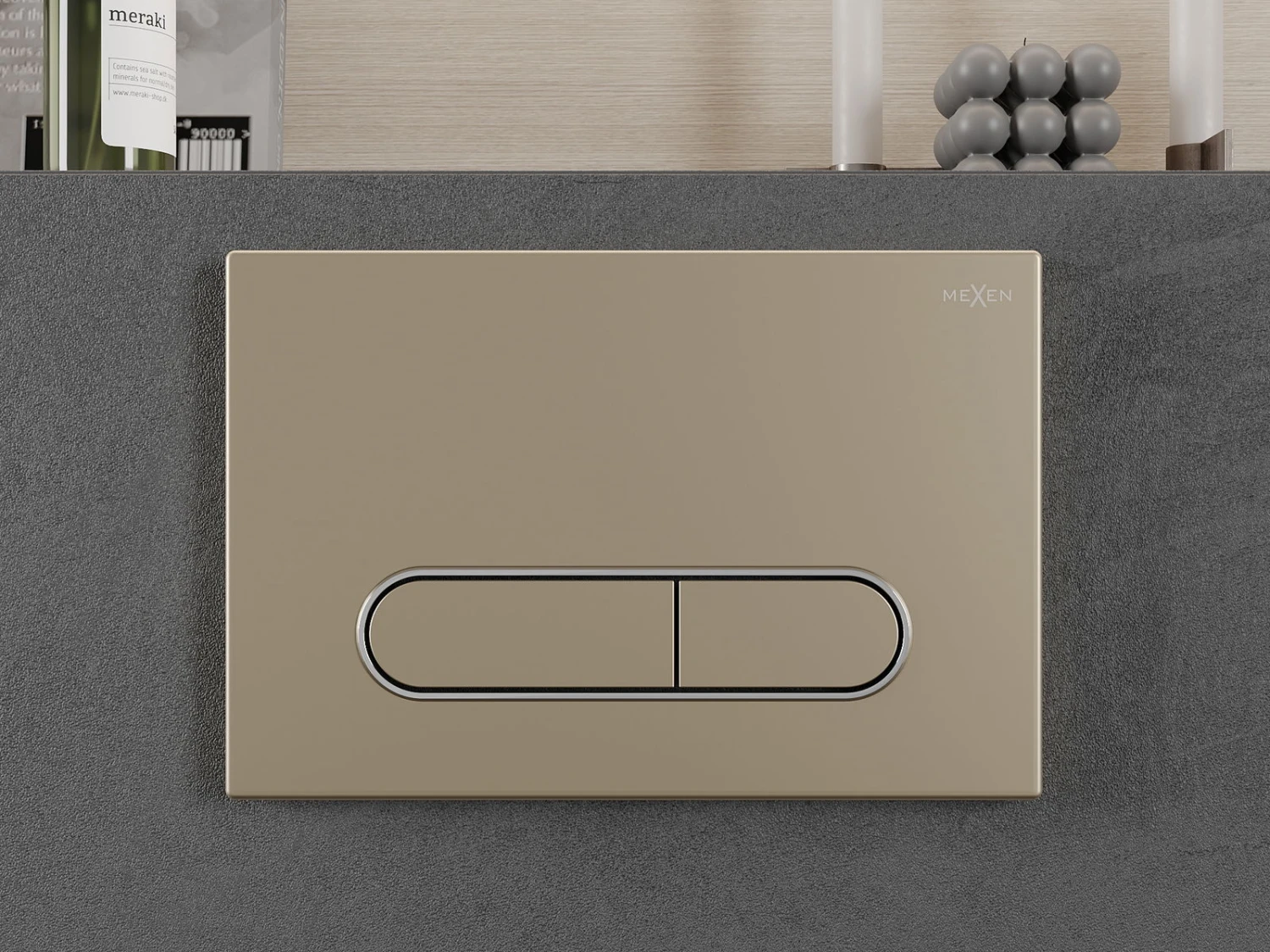 Mexen Fenix 11 Przycisk Spłukujący, Złoty - 601104