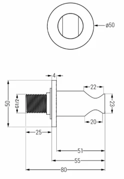 Mexen Kai Uchwyt Prysznicowy, Złoty - 79351-50