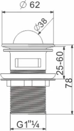 Mexen Korek Klik-klak Obrotowy Z Przelewem, Chrom - 79923-00