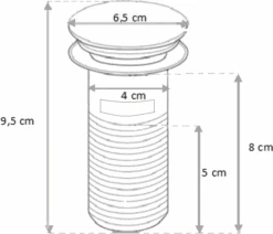 Mexen Korek Klik-klak Okrągły Z Przelewem, Biały Ceramiczny - 79920-25