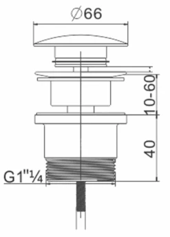 Mexen Korek Klik-klak Uniwersalny, Brąz Antyczny - 79930-30