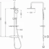 Mexen KT40 Zestaw Prysznicowy Natynkowy Z Deszczownicą I Baterią Termostatyczną, Biały - 771504093-20