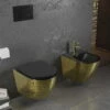 Mexen Lena Bidet Wiszący, Czarny Mat/złoty Wzór - 35224878