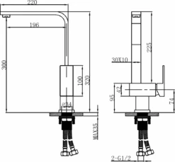 Mexen Liv Bateria Kuchenna, Inox - 672100-99