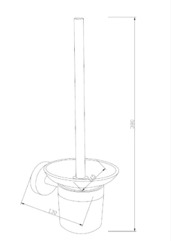 Mexen Loft Szczotka Toaletowa, Chrom - 7012650-00