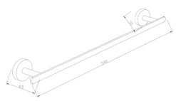 Mexen Loft Wieszak Na Ręcznik, Chrom - 7012624-00