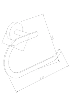 Mexen Loftwieszak Na Ręcznik, Czarny - 7012632-70