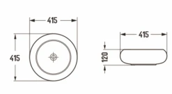 Mexen Lola Umywalka Nablatowa 41 X 41 Cm, Biała - 22214100