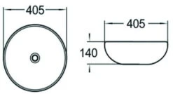 Mexen Luca Umywalka Nablatowa 40x 40 Cm, Biała - 21164000