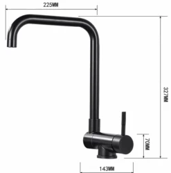 Mexen Madox Bateria Kuchenna Podokienna, Czarna - 672000-70