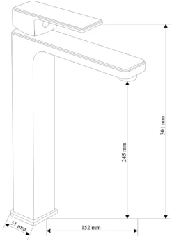 Mexen Mino DQ77 Zestaw Wannowy, Czarny - 72413DQ77-70
