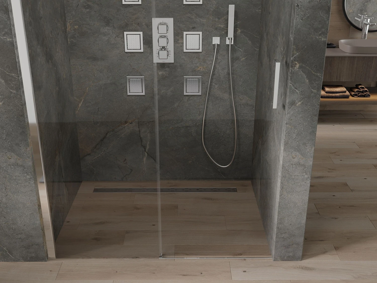 Mexen Omega Drzwi Prysznicowe Rozsuwane 140 Cm, Transparent, Chrom - 825-140-000-01-00 - obrazek 3