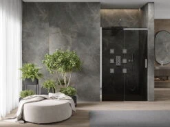 Mexen Omega Drzwi Prysznicowe Rozsuwane 160 Cm, Grafit, Chrom - 825-160-000-01-40