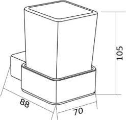 Mexen Pavo Kubek Na Szczoteczki, Chrom - 7030438-00