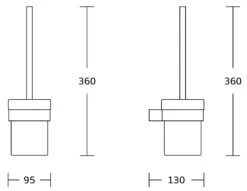 Mexen Pavo Szczotka Toaletowa, Złota - 7030450-50