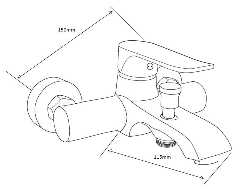 Mexen Pecos R05 Zestaw Wannowy, Czarny - 72713R05-70 - obrazek 2