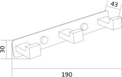 Mexen Potrójny Haczyk Na Ręcznik, Chrom - 709263-00