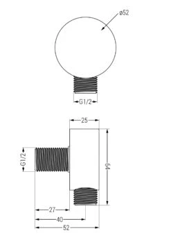 Mexen Przyłącze Kątowe, Chrom - 79346-00